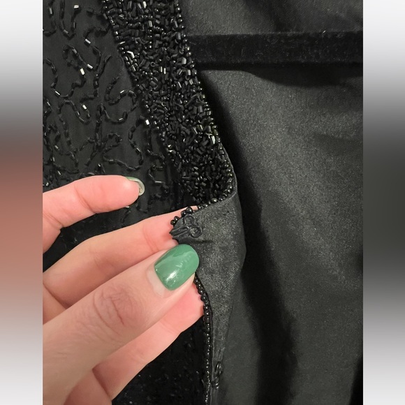Nikky evenings black beaded jacket. Size 8 or medium - Picture 3 of 6